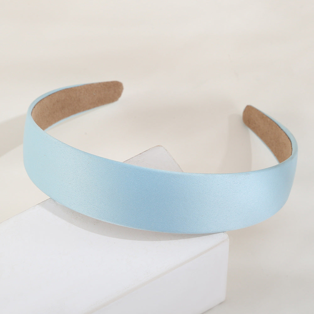 Color Elegant Headband Solid Color Baidu Headband Wide Fabric High Skull Top Headband