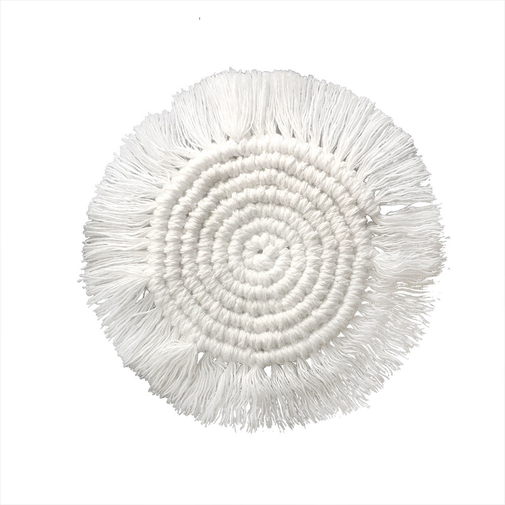 Nordic Style Hand-woven Coaster Round Non-slip Party Dining-table Decoration Picnic Outdoor Moisture-proof