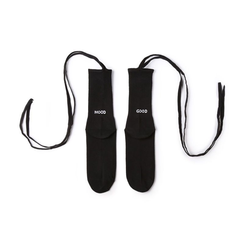 Cross - leg skinny leg stockings