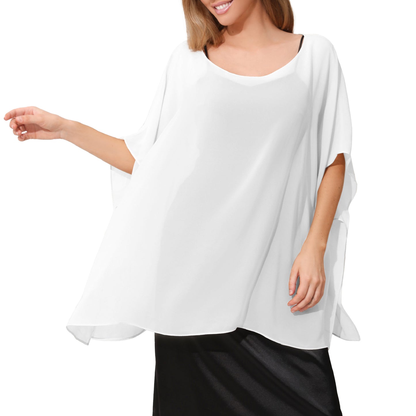 Womens Minimalist Shawl Loose-fitting Versatile Top