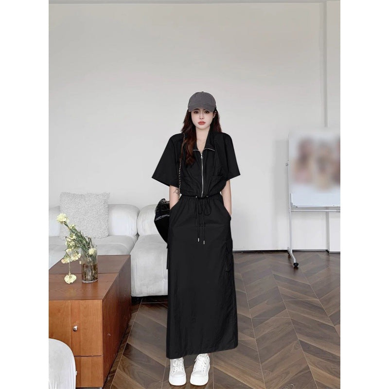 Stylish Relaxed-fit Two-piece Dress Set For Petite Women