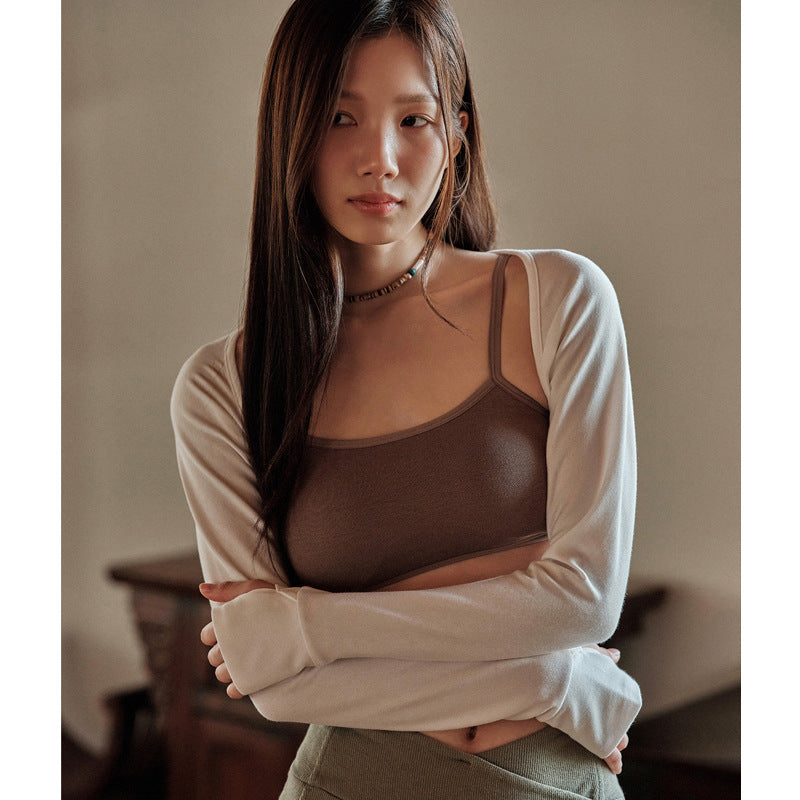 Korean Style Ins Trendy Yoga Clothes Long Sleeve Smock Top