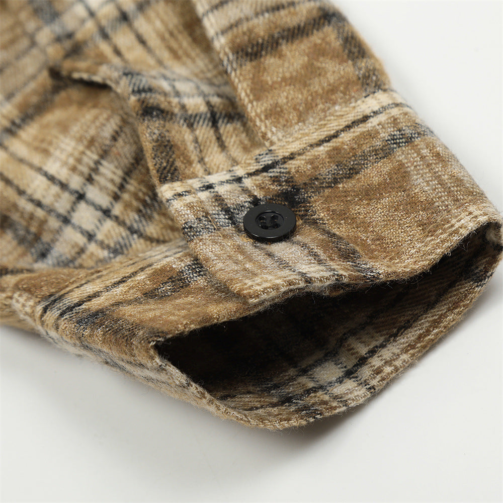 Old Fried Flower Burr Loose Casual Shirt