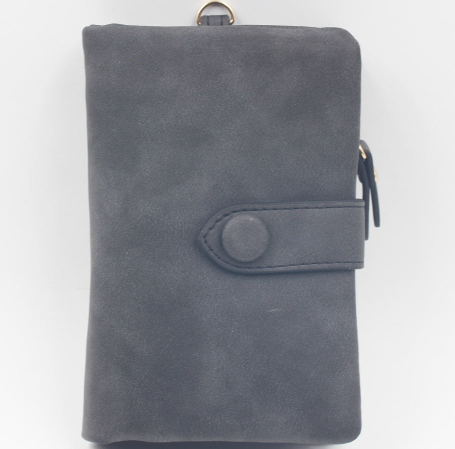 Factory Direct Frosted Purse Female Short Section Korean Student Cute  More Card Lady Wallet Female