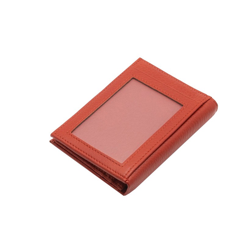 Short Genuine Leather Men's And Women's Wallet Vertical Multi Card