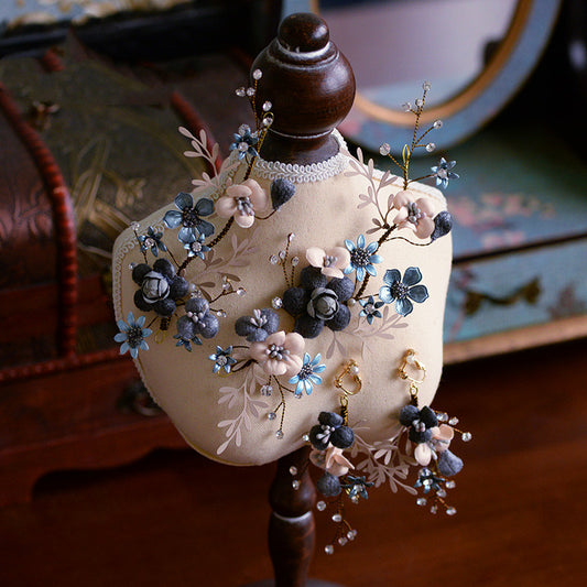 Retro European Style Rhinestone Alloy Flower Headwear
