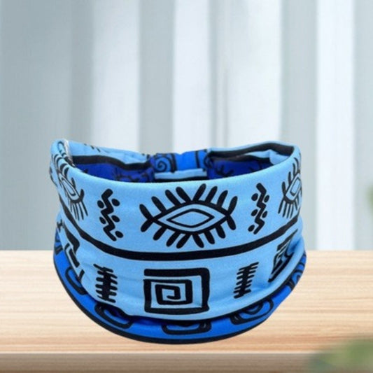 Hovedtørklæde med afrikansk print, hårbånd, elastisk, til kvinder, sport, yoga, hårbånd, bred skygge