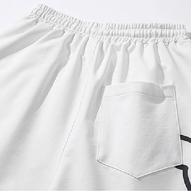 High-waisted Casual Sports Pants Loose Wide Leg Five-point Pants