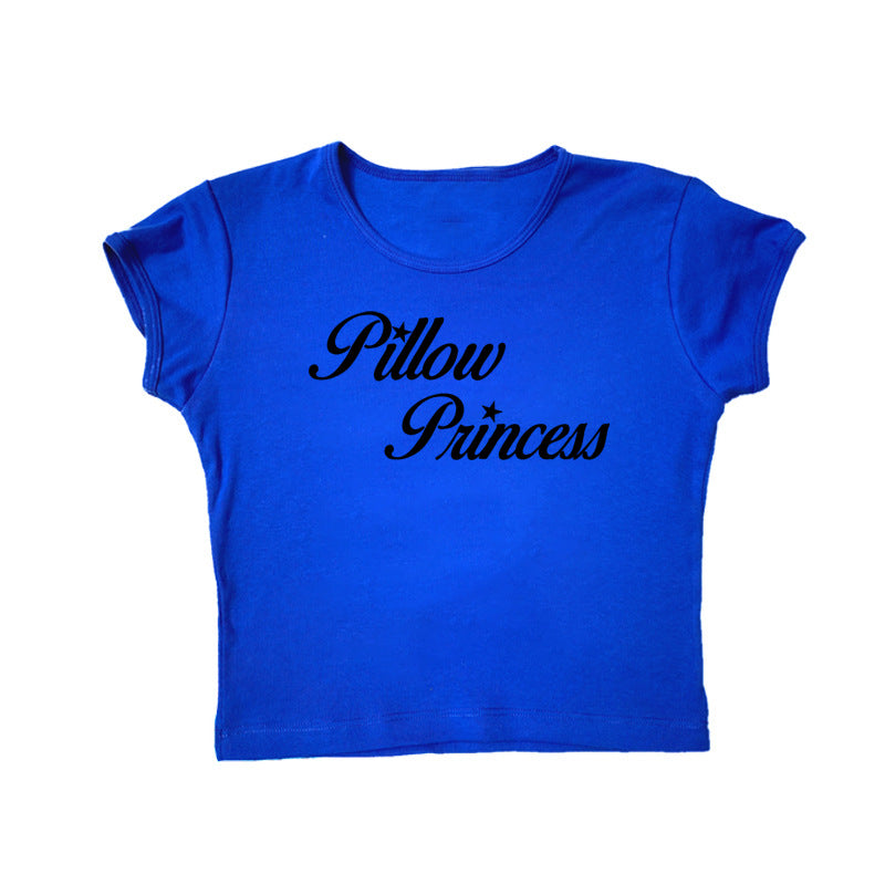 Punk Letter Print Cute Cropped Women's Short Sleeve