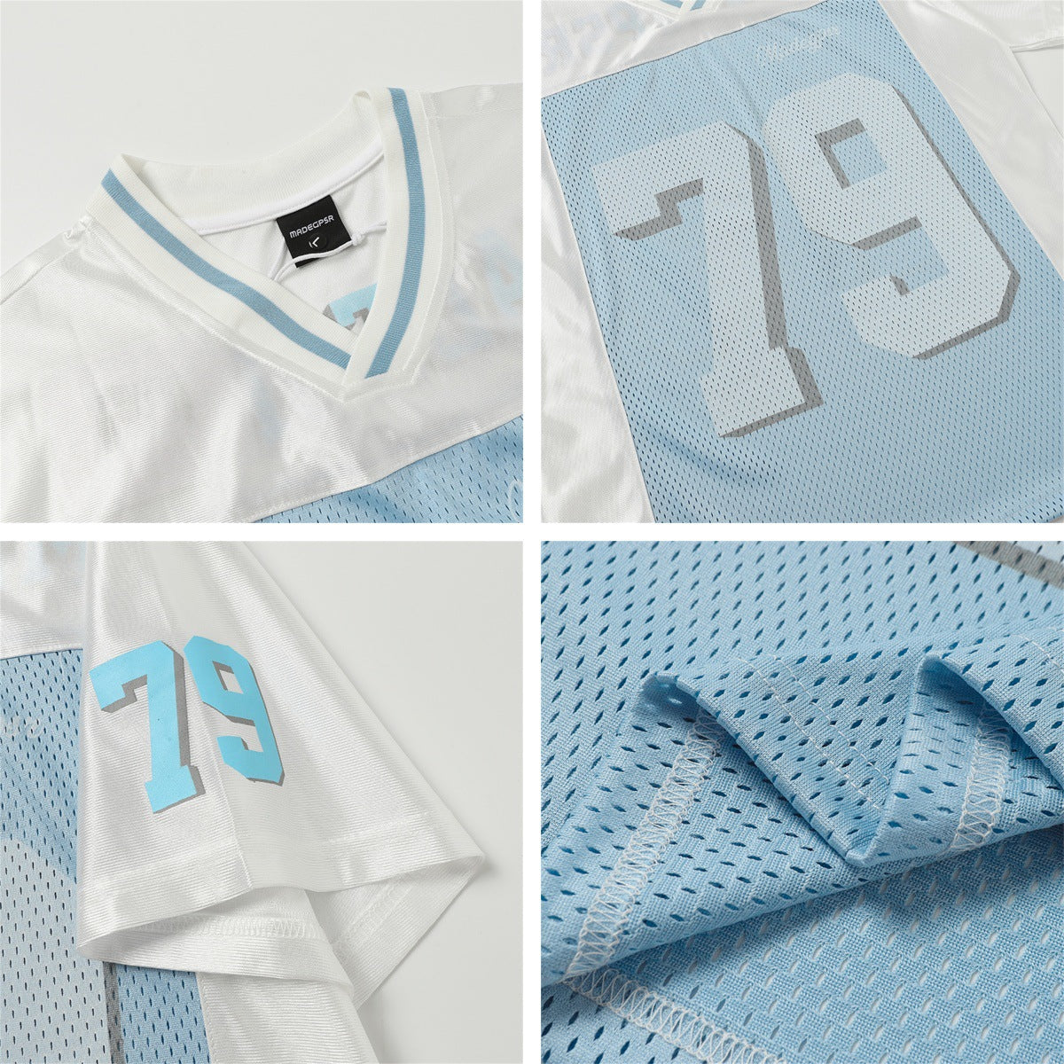 American-style Short-sleeved T-shirt For Men And Women Oversize Summer Hollow-out Mesh Stitching
