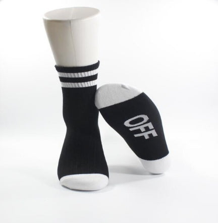 Cotton socks striped style sports tube socks