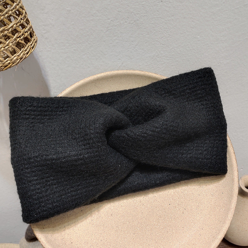Autumn And Winter Wool French Cross Hairband