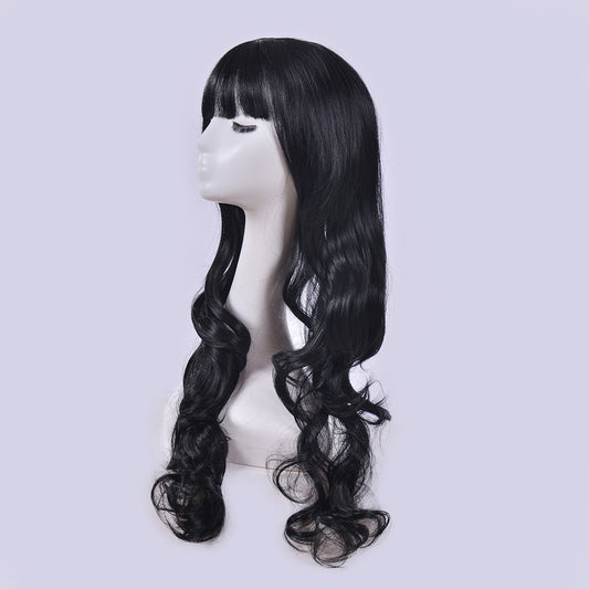 Full Head Pull-over Style Air Bangs High Temperature Silk Curls
