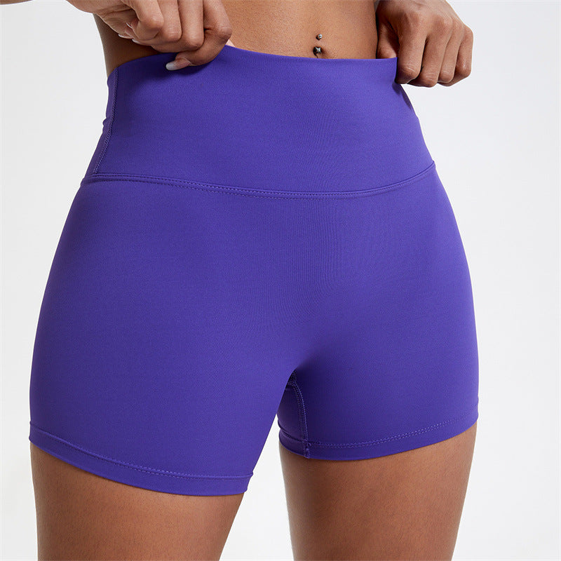 Nude Feel Double-sided Brushed Yoga High Waist Hip Lift Shorts