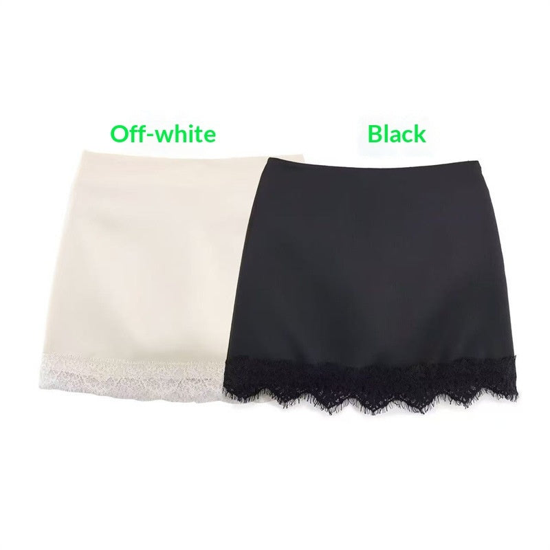 New Winter Fashion Chic Lace-trimmed Short Culottes