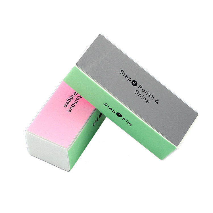 Nail four-sided sponge polishing block