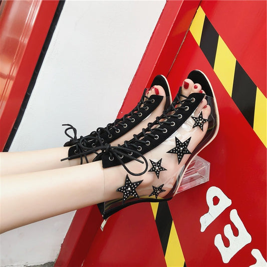 Strap and splice sandals