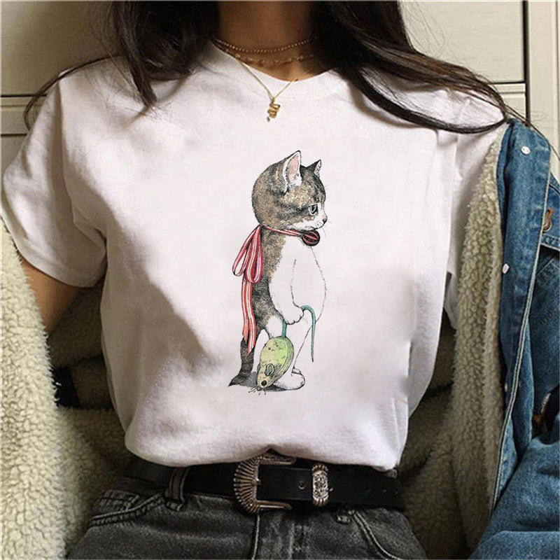 Western-style Loose Couple's Parent-child T-shirt