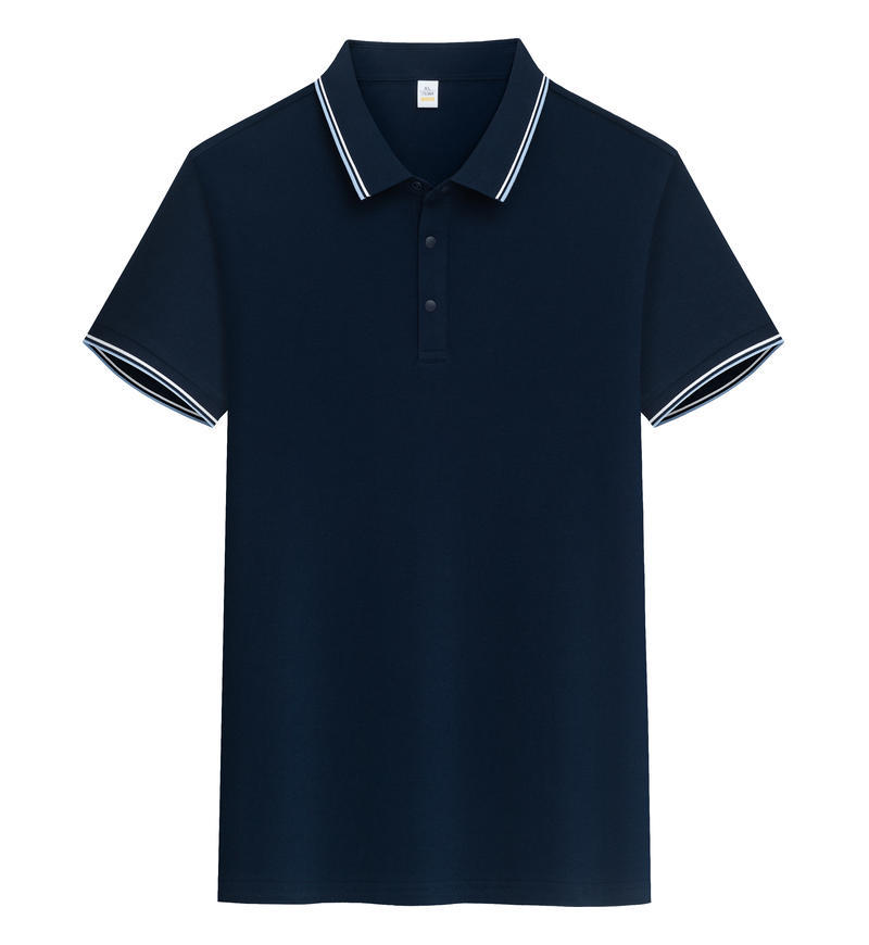 Pure Cotton Soft Polo Shirt Business Casual Lapels Short Sleeve