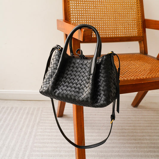 High-capacity Light-luxury Style Woven Tote Bag