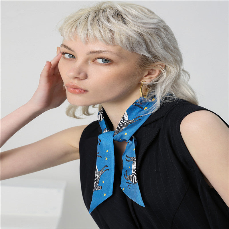 Cartoon starry zebra gift scarf