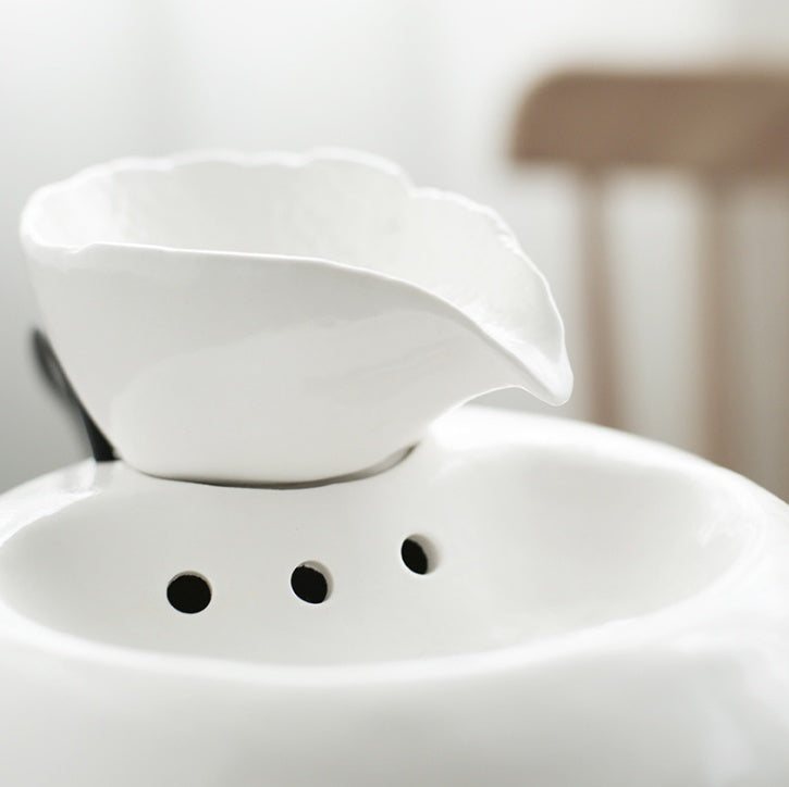 Pet Ceramic Automatic Cat Leaf Water Dispenser