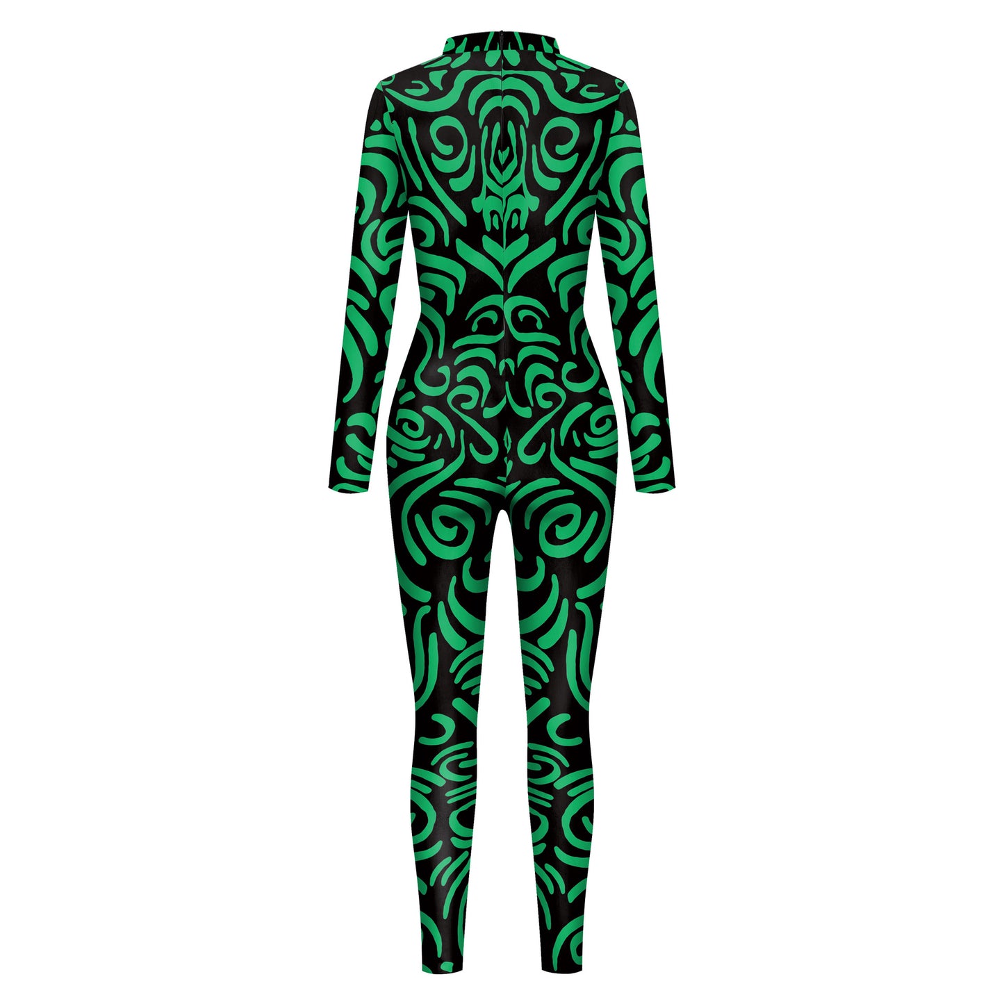 Women's Geometric Digital Printing One-piece Breathable Tights One-piece Suit