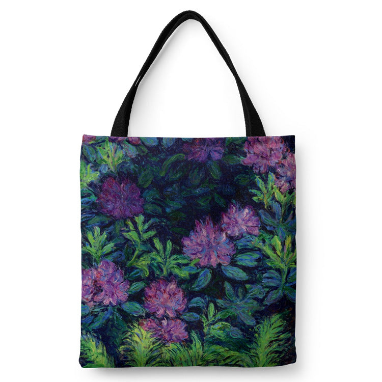 Monet Weeping Willow Water Lily Canvas Bag Shopping Bag Handbag