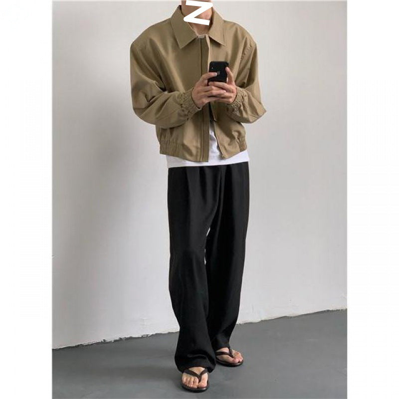 Loose Style Short Lapel Top