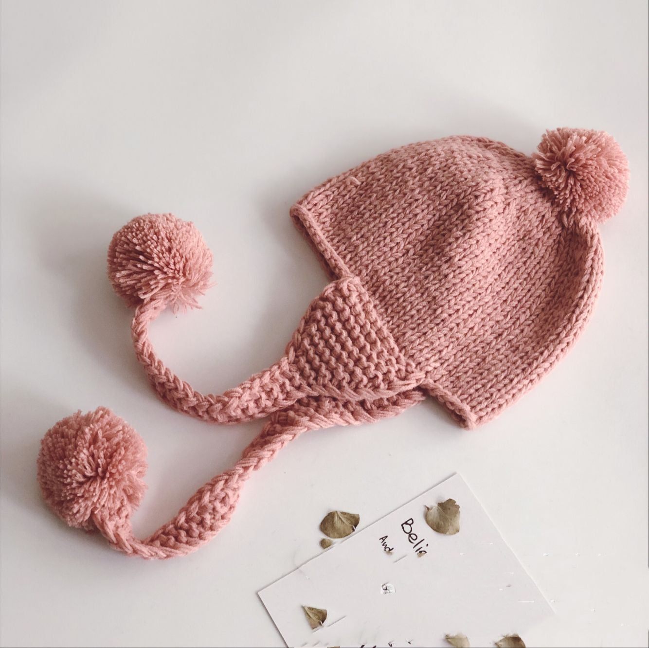Children's Braided Braid Ear Protection Knitting Hat