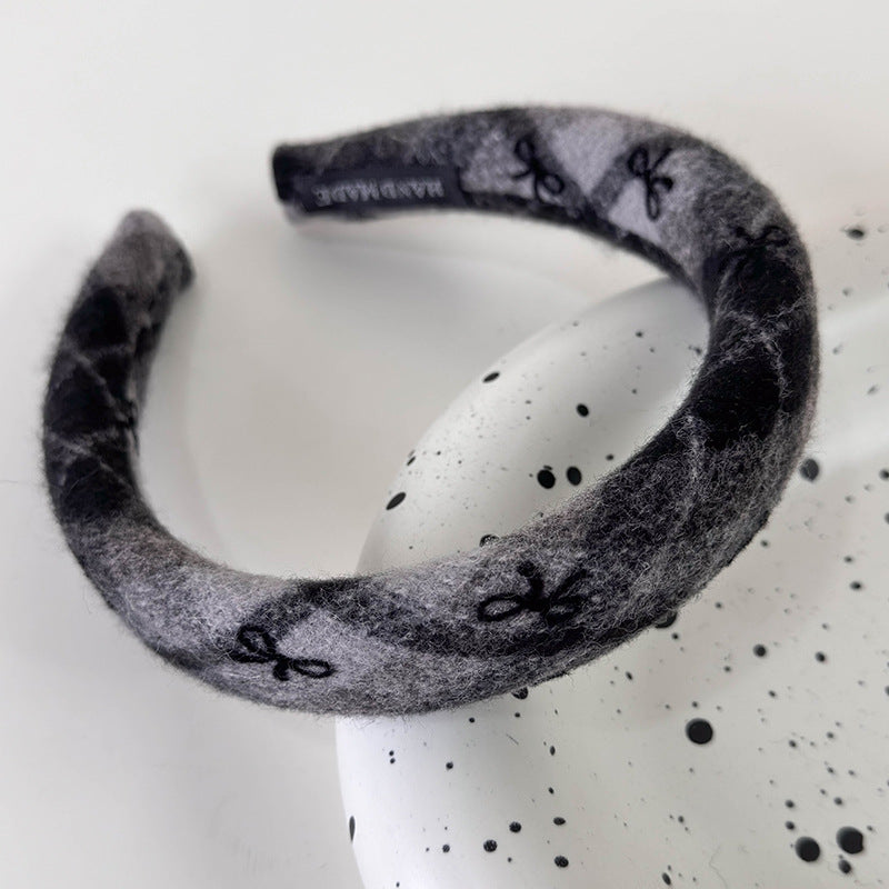 Women's French Retro Dots Knitted Headband