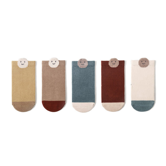 Middle Tube Cartoon Children Floor Socks