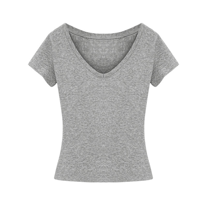Crew-neck Slim-fit Short-sleeve T-shirt
