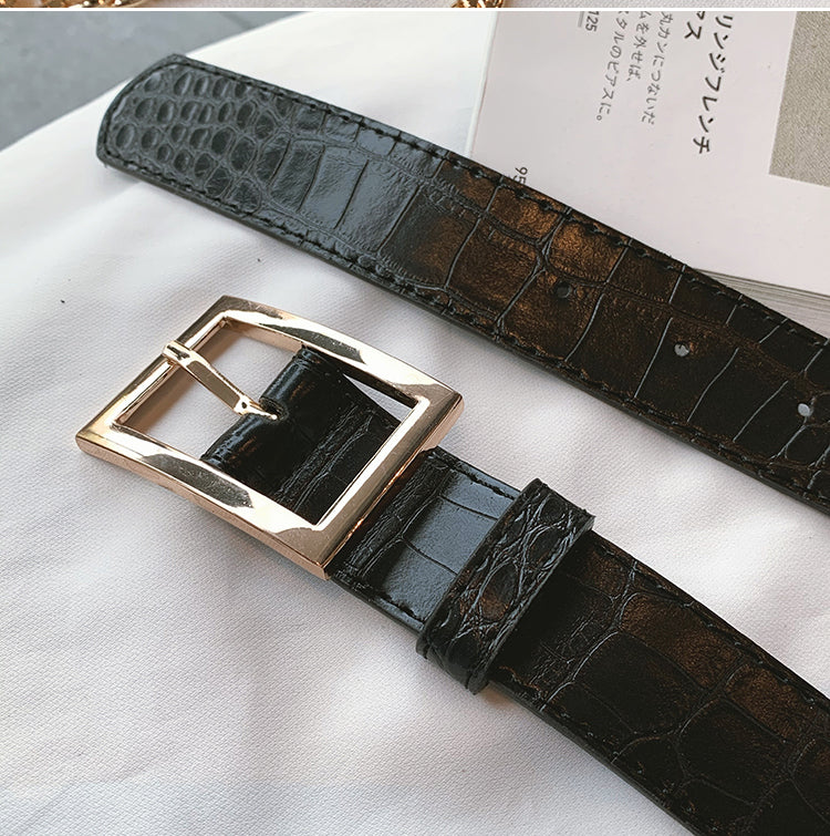 Versatile casual PU belt