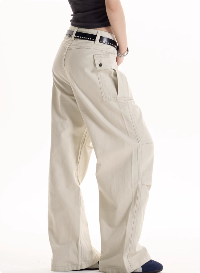 American Retro Spicy Girl Design Work Pants