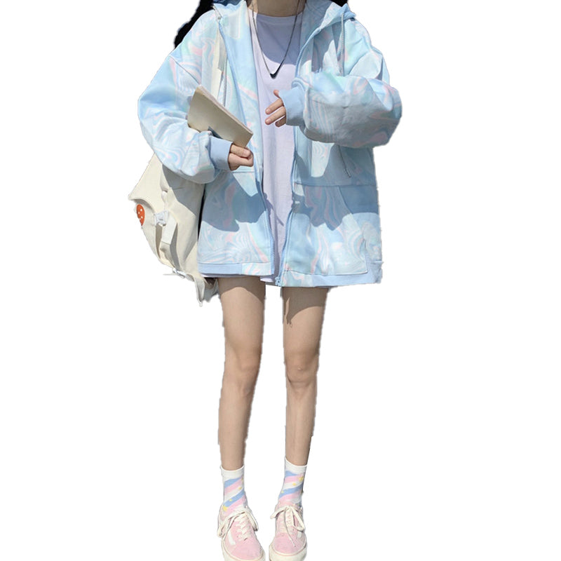 Cardigan Sweater Loose Thin Bright Color Coat