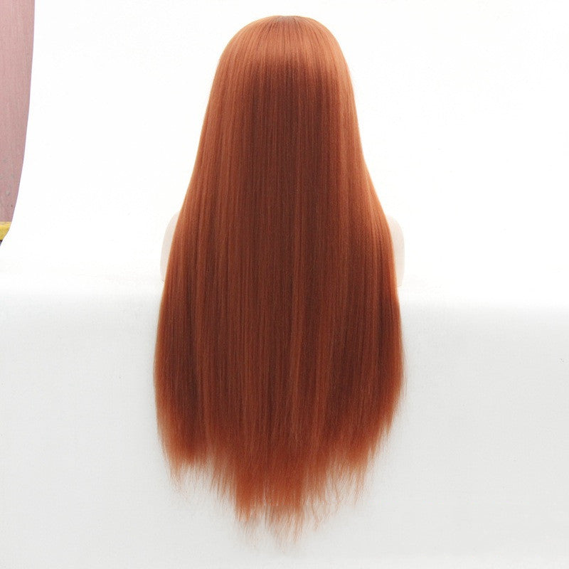 Front lace hair cover for long straight hair