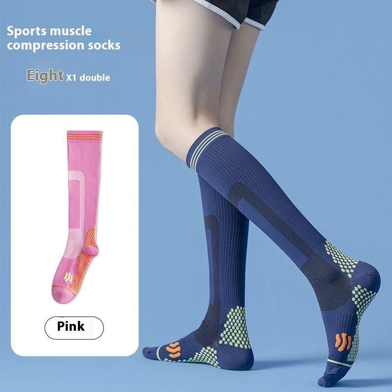 Professional Sports Fitness Tube Socks Muscle Compression