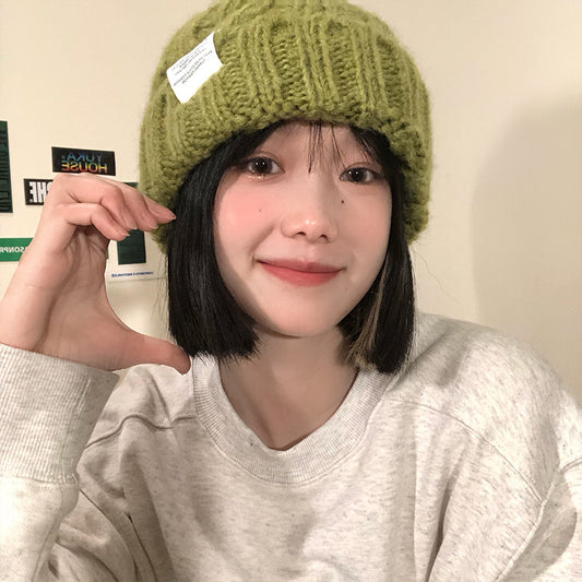 Women's Versatile Solid Color Loose Woolen Hat