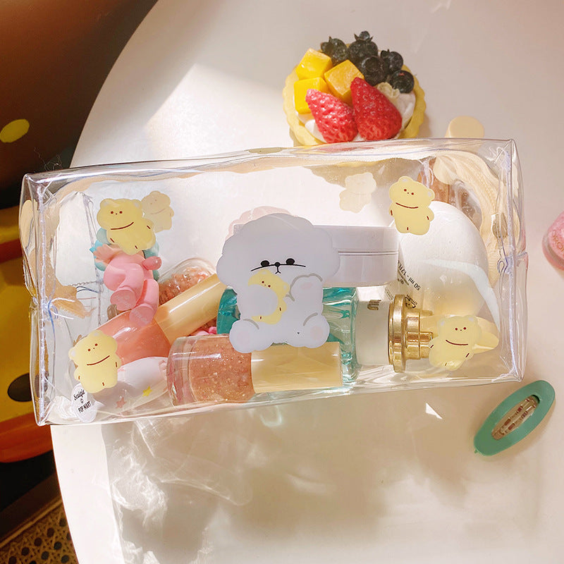 Creative Cartoon Transparent Large-capacity Makeup Bag