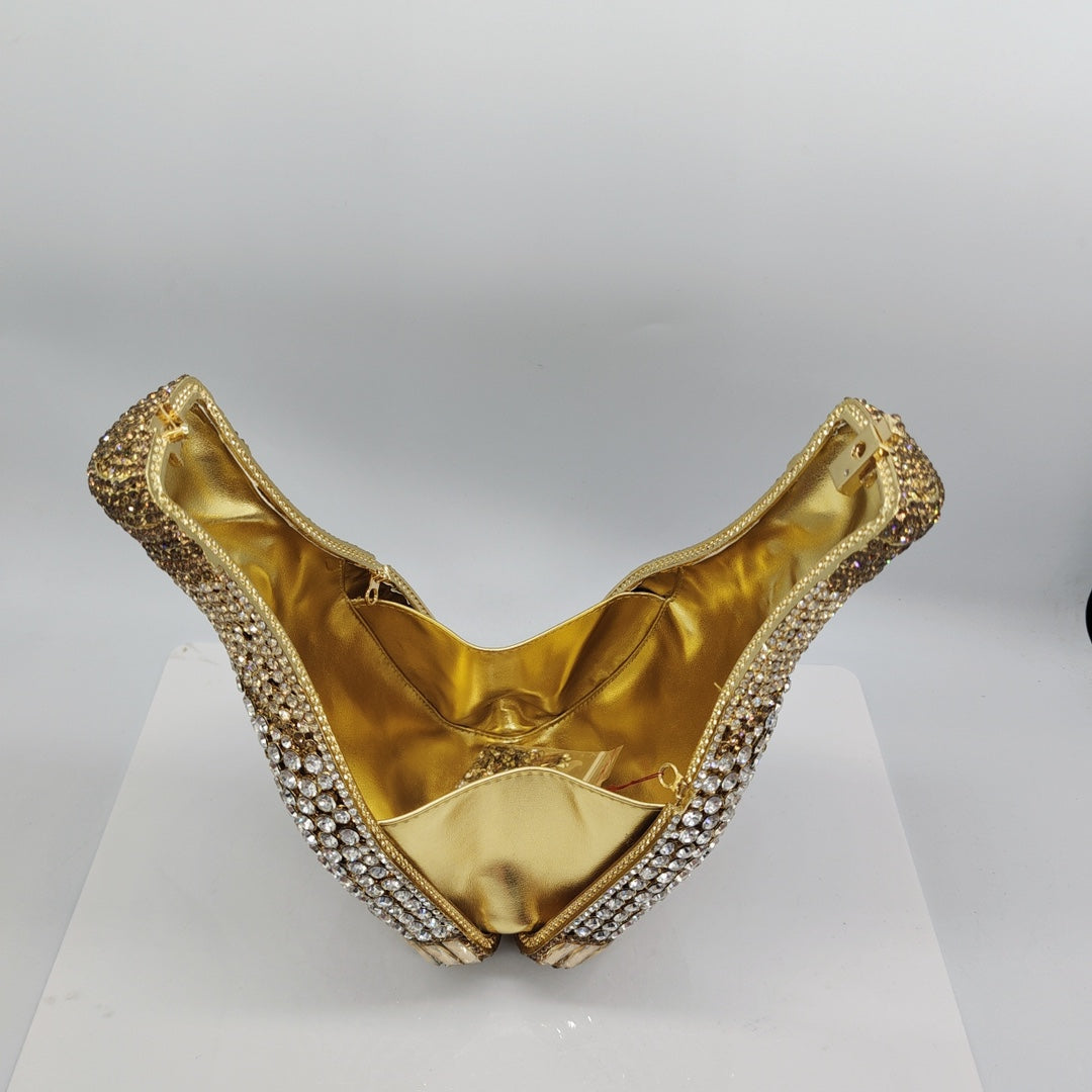 Champagneflaske Rhinsten Aftenclutch Dame Taske
