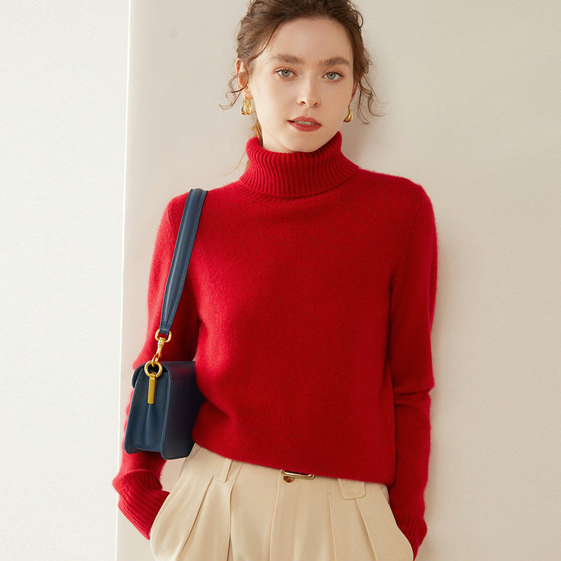 Women's Thickened Fall And Winter Inner Wear Turtleneck Cashmere Sweater