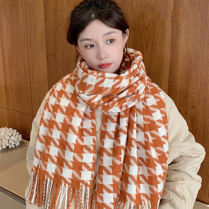 Core-spun Yarn Autumn And Winter Warm Scarf
