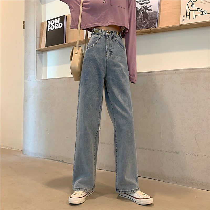 Women's Plus Size High-rise Wide-leg Jeans