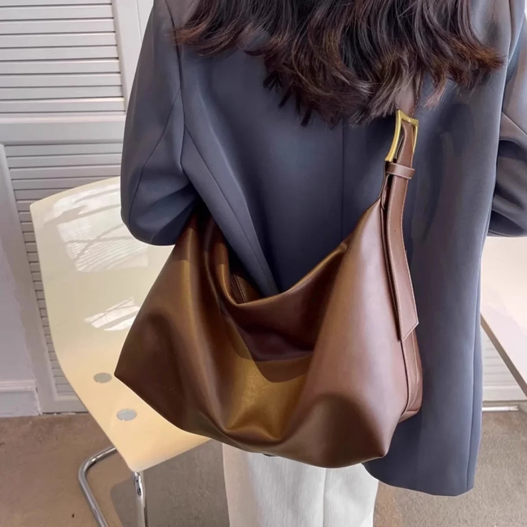 Soft Collapse Simple Style One Shoulder Large Capacity Totes