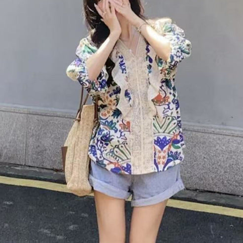 New Loose Design Niche Short-sleeved Top