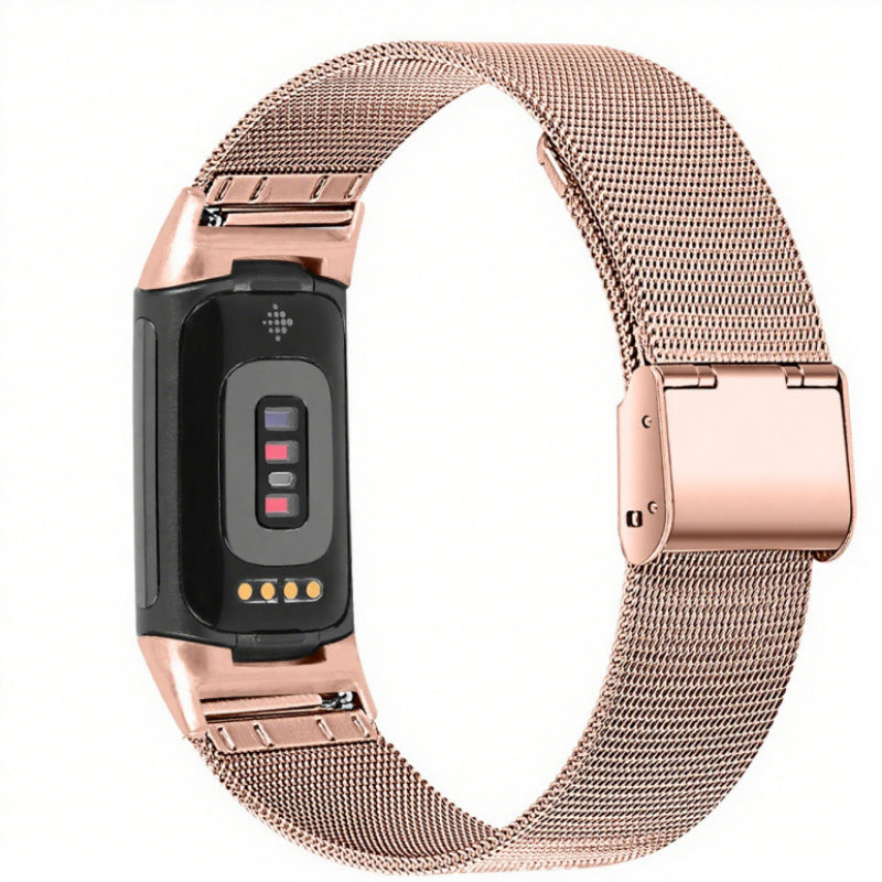 Alloy Strap With Card Buckle Fine Mesh Watch Strap