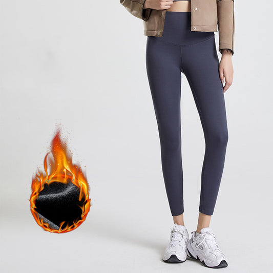 Women's Tummy Tuck Hip Raise Fleece Sharkskin Leggings