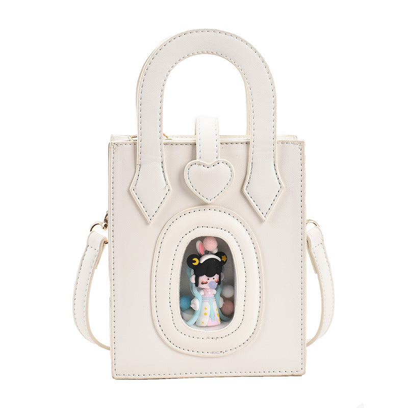 Candy Color Ins Western Style Portable Messenger Transparent Bag