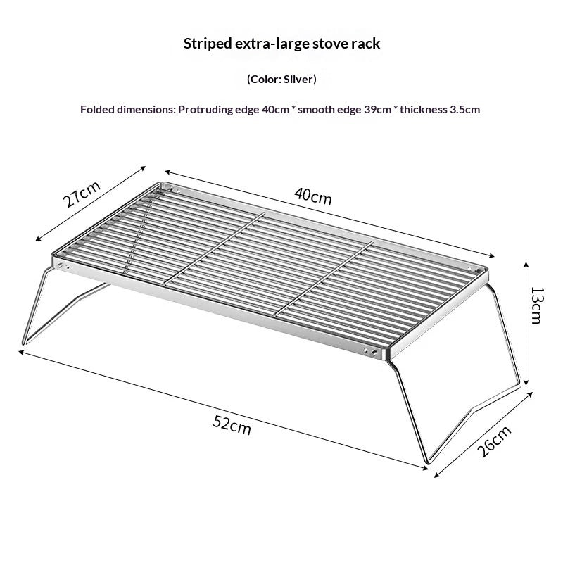 Foldable Portable Stainless Steel Outdoor Grill Head Stand